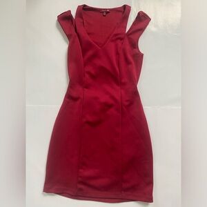 Grevergate Maroon Cocktail Dress Open Lower Back